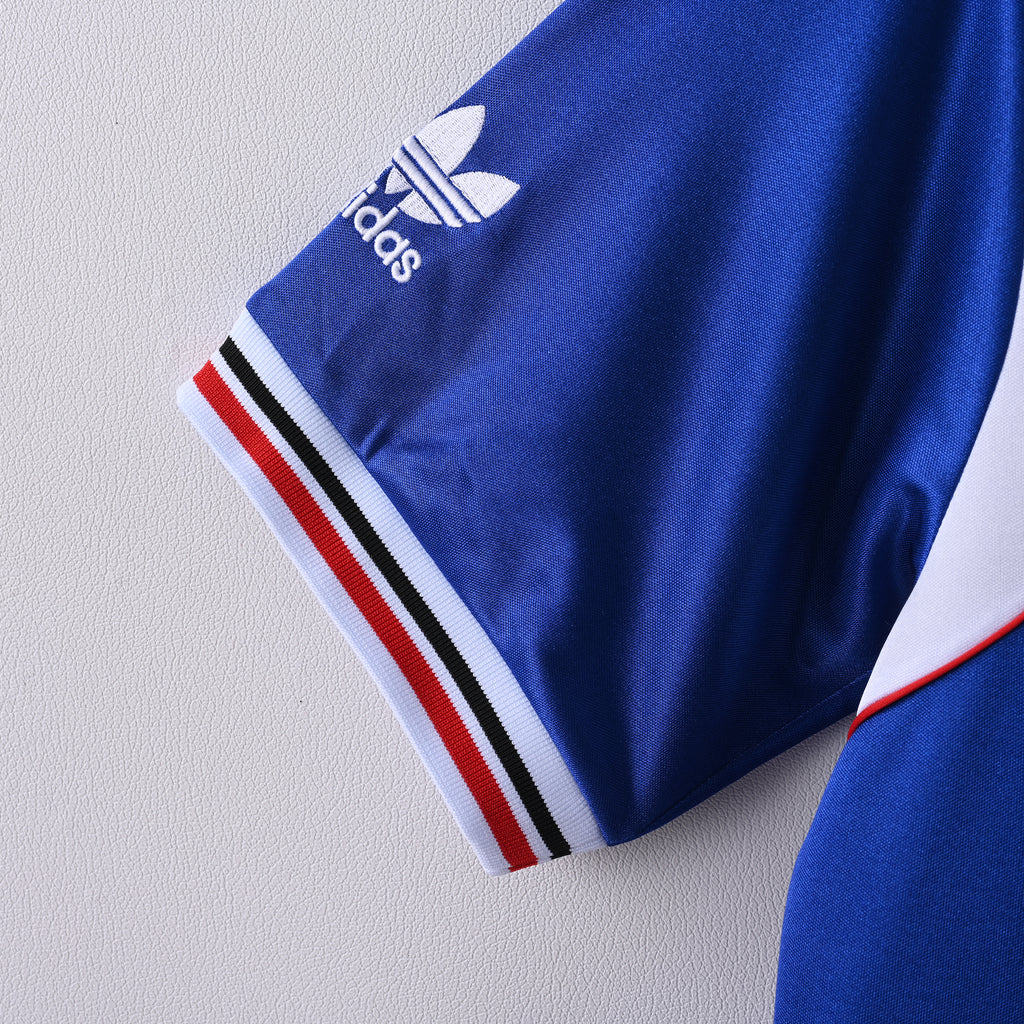 85-86 Man Utd Away jersey SHARP logo